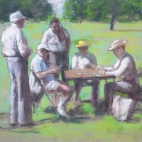 6-Men-Playing-Cards-in-Roxbury-Park-Kalman-Aron